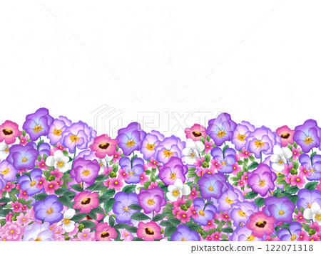 Watercolor painting: Hand-drawn flower material 02 122071318