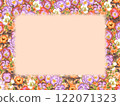 水彩花卉框架橘色 122071323