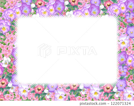 Watercolor painting, floral frame, transparent, pink 02 Watercolor painting, floral frame, transparent, pink 02 122071324
