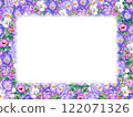 水彩畫花卉圖案框架透明紫色 122071326