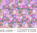 水彩粉紅花卉圖案01 122071328
