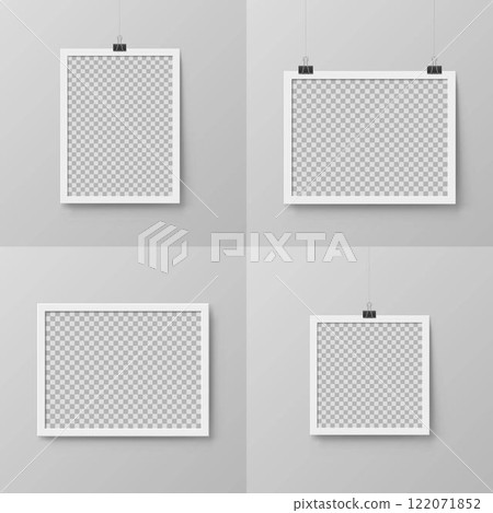 Vertical and horizontal realistic photo frames Vertical and horizontal realistic photo frames 122071852