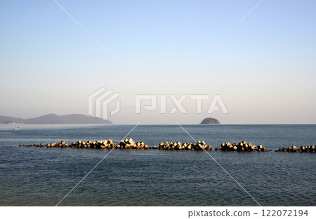 View of Fukube Island offshore from Shodoshima Mito Peninsula - 1 122072194