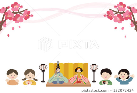 Children's Hinamatsuri vector template 122072424