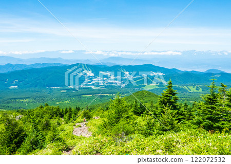 Summer climbing of Mt. Azumaya and Mt. Nekodake (Nakaone Course: View towards the Northern Alps) Summer climbing of Mt. Azumaya and Mt. Nekodake (Nakaone Course: View towards the Northern Alps) 122072532