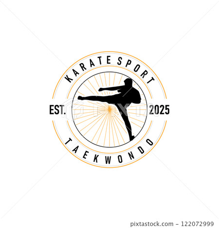 black silhouette design of martial art sport logo taekwondo karate with simple minimalist concept of sports branch template black silhouette design of martial art sport logo taekwondo karate with simple minimalist concept of sports branch template 122072999