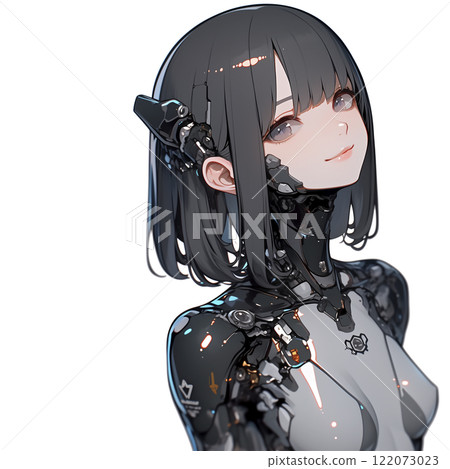 機器人美麗的女孩動漫插畫 122073023