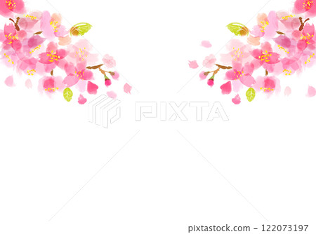 水彩日式櫻花框架 水彩日式櫻花框架 122073197