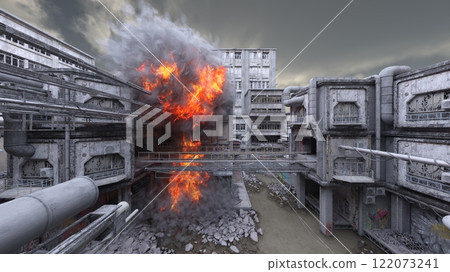 ruined city landscape ruined city landscape 122073241