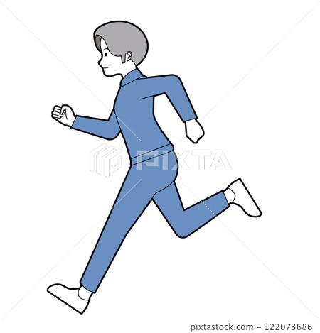 國中和高中男生穿著球衣跑步 國中和高中男生穿著球衣跑步 122073686