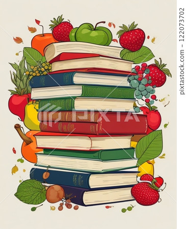 Floral books isolated on a white background, Floral books. High quality photo 122073702