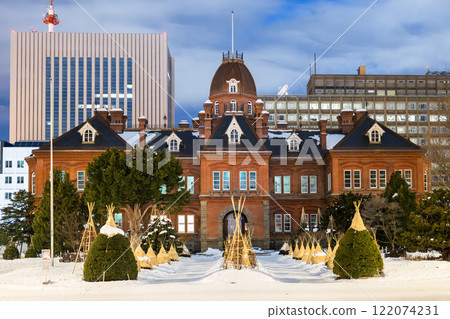 冬日黃昏，前北海道政府辦公室（紅磚政府大樓），北海道札幌 122074231