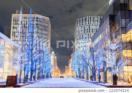 Winter illuminations at Kita 3-jo Square (Akapla) in Sapporo, Former Hokkaido Prefectural Government Office (Red Brick Building), Sapporo, Hokkaido Winter illuminations at Kita 3-jo Square (Akapla) in Sapporo, Former Hokkaido Prefectural Government Office (Red Brick Building), Sapporo, Hokkaido 122074324