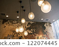 Stylish cafe interior (lighting) 122074445