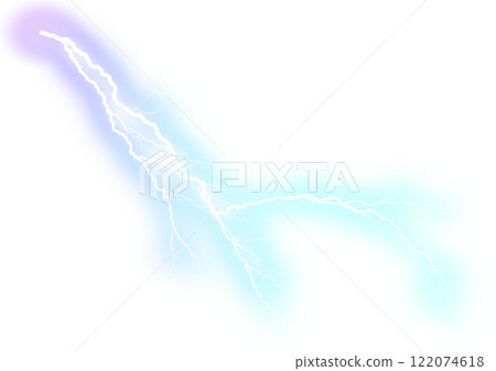 發光閃電的 3d 插圖 122074618