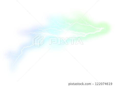 發光閃電的 3d 插圖 122074619