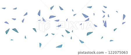 3d illustration of glass shards flying on white background 3d illustration of glass shards flying on white background 122075063