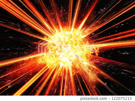 3d illustration of burning fire flames on a black background 122075215