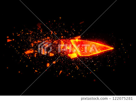 3d illustration of burning fire flames on a black background 3d illustration of burning fire flames on a black background 122075281