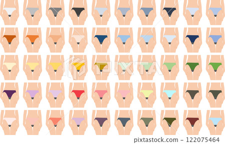 Underwear illustration set Underwear illustration set 122075464