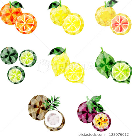 A set of sparkling jewel icons with a fruit motif. A set of sparkling jewel icons with a fruit motif. 122076012
