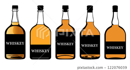 Premium quality alcohol drink bottles of whiskey Premium quality alcohol drink bottles of whiskey 122076039