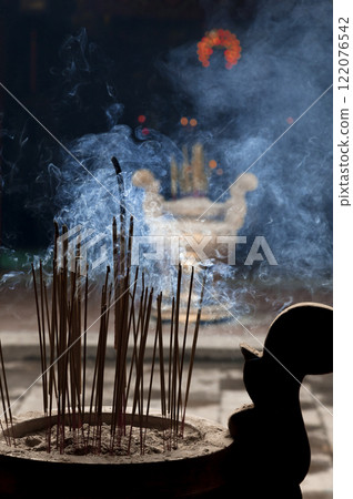 Incence sticks in a Buddhist temple Incence sticks in a Buddhist temple 122076542