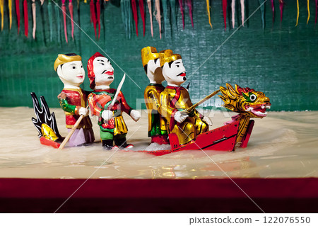 SAIGON, VIETNAM - JANUARY 05, 2015 - Traditional water puppet theater SAIGON, VIETNAM - JANUARY 05, 2015 - Traditional water puppet theater 122076550