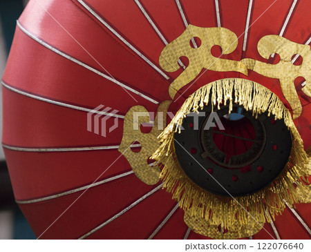 Red Chinese lantern, view from below Red Chinese lantern, view from below 122076640