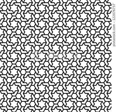 Seamless arabic geometric ornament in brown color. Seamless arabic geometric ornament in brown color. 122076737