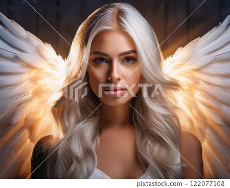 Angel woman with wings 122077108