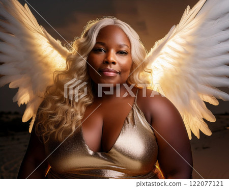 Angel woman with wings 122077121