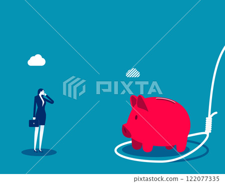 Business with finance trap, Business vector flat style 122077335