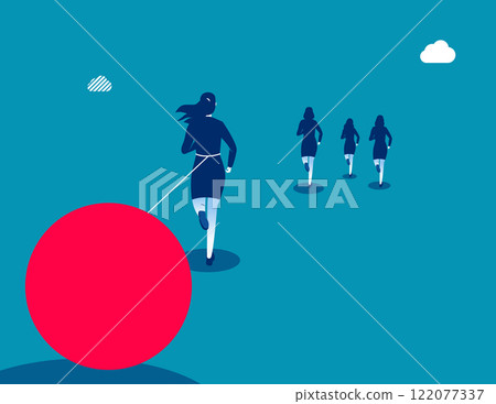 Business people with unfair, Business restraining vector flat style Business people with unfair, Business restraining vector flat style 122077337