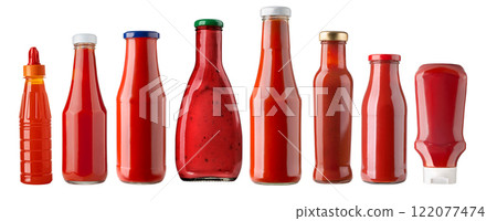 Bottles of Ketchup isolated Bottles of Ketchup isolated 122077474