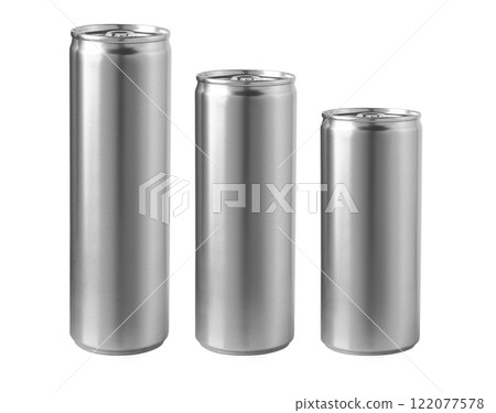 Aluminum slim cans isolated 122077578