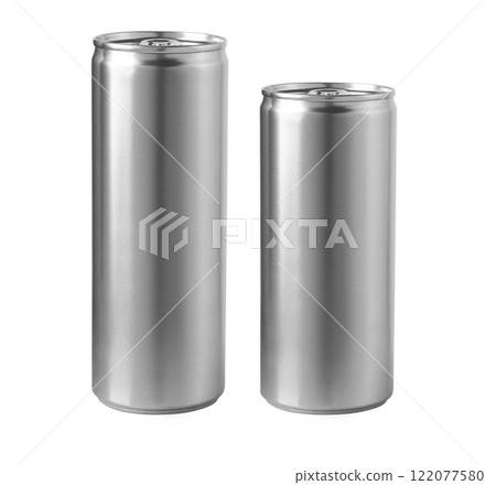 Aluminum slim cans isolated 122077580