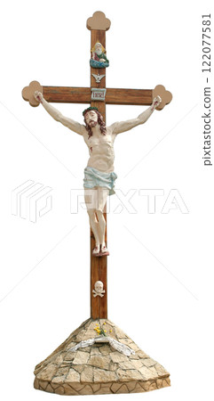 Crucifixion with the figure of Jesus 122077581