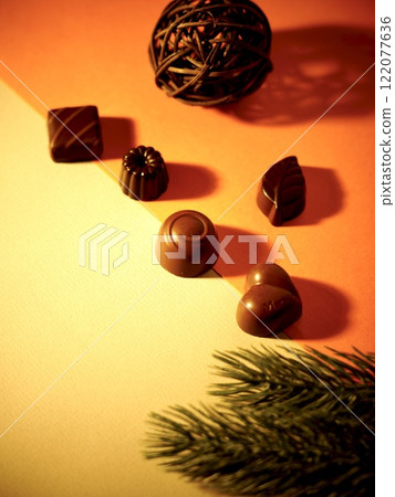 Passionate chocolate on the table 122077636