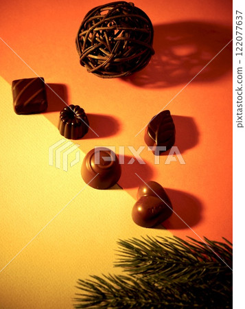 Passionate chocolate on the table 122077637