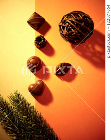 Passionate chocolate on the table 122077654