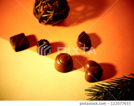 Passionate chocolate on the table 122077655