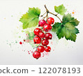 Red currant with green leaves 122078193