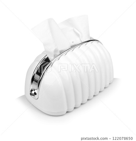 Tissue holder isolated on white background 122078650