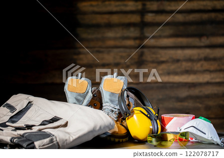 Ensure essential safety gear and equipment setup for construction to maintain a safe environment Ensure essential safety gear and equipment setup for construction to maintain a safe environment 122078717