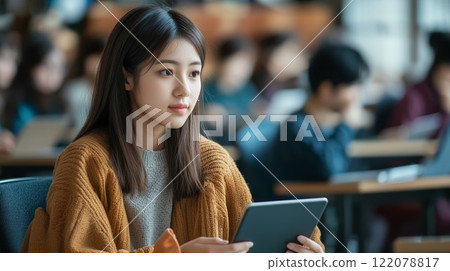 Women enjoying college life 122078817