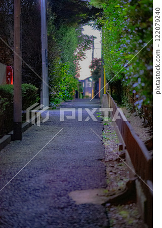 A small street in an elegant residential area of Musashino, Tokyo A small street in an elegant residential area of Musashino, Tokyo 122079240