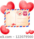 valentine postcard with hearts valentine postcard with hearts 122079560