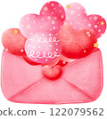 Valentine letter wih hearts Valentine letter wih hearts 122079562
