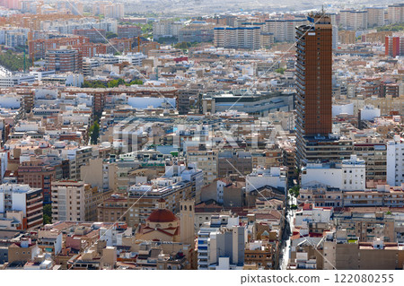 Aerial view of european city with apartments and houses 122080255